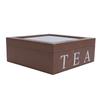 Wooden Tea Storage   with Clear Acrylic Top Window 9 Compartments Eco Friendly Tea Bag Holder Multi Functional Storage Box