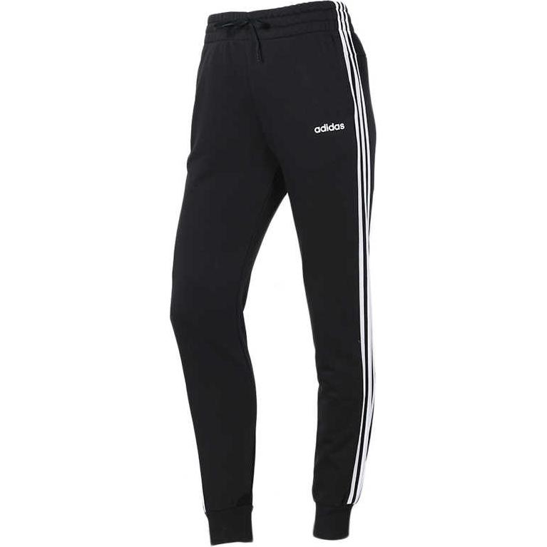 adidas Классические трикотажные джоггеры с тремя полосками, женские брюки, черные GP7131