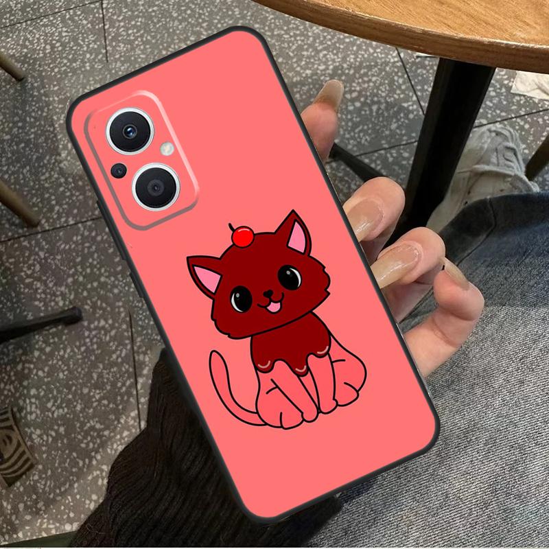 Милый чехол Kawaii Blueberry Cat для OPPO Reno 10 Pro 4 5 6 7 8 Lite 8T 4Z 5Z OPPO Find X5 Lite X2 X3 Neo X6 Pro Cover