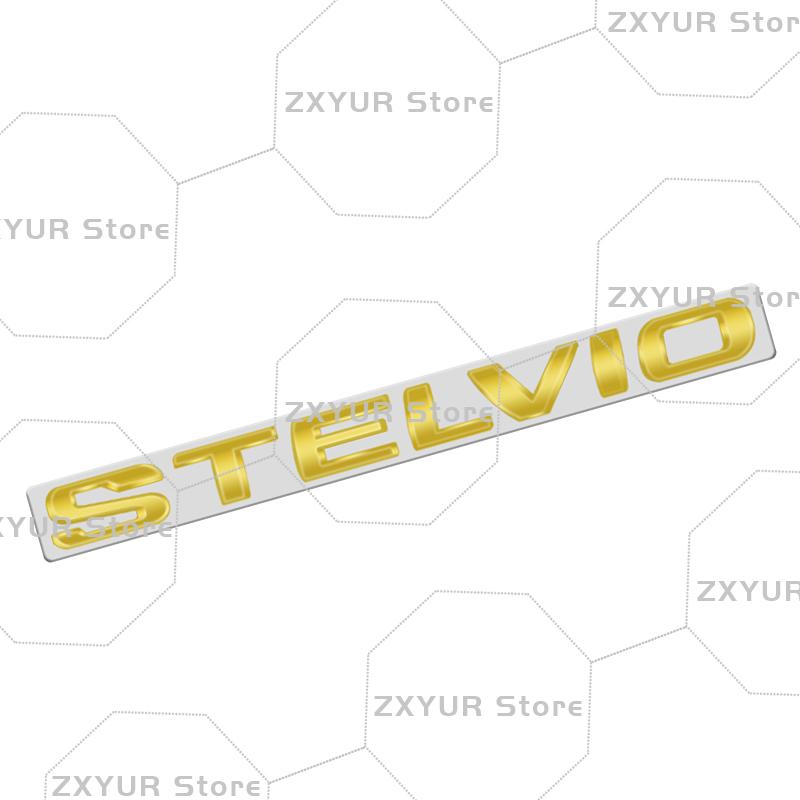 For Alfa Romeo Giulietta Giulia STELVIO Metal Emblem Car Sticker Letter Badge Decal Body Rear End Trunk Decor Accessories lhj566