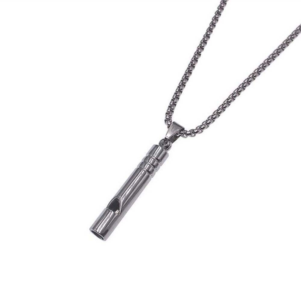 Hip-hop Jewelry accessories Sweater chain Whistle necklace Titanium steel chain Necklace for men