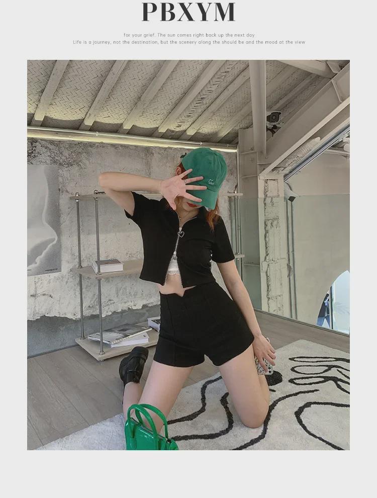 Женские повседневные летние шорты с высокой талией и широкими штанинами 2023 года