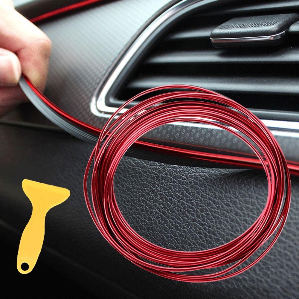 Декоративная наклейка Кромка приборной панели Декоративная линия Авто Хромированная отделочная полоса Автомобильная декоративная полоса