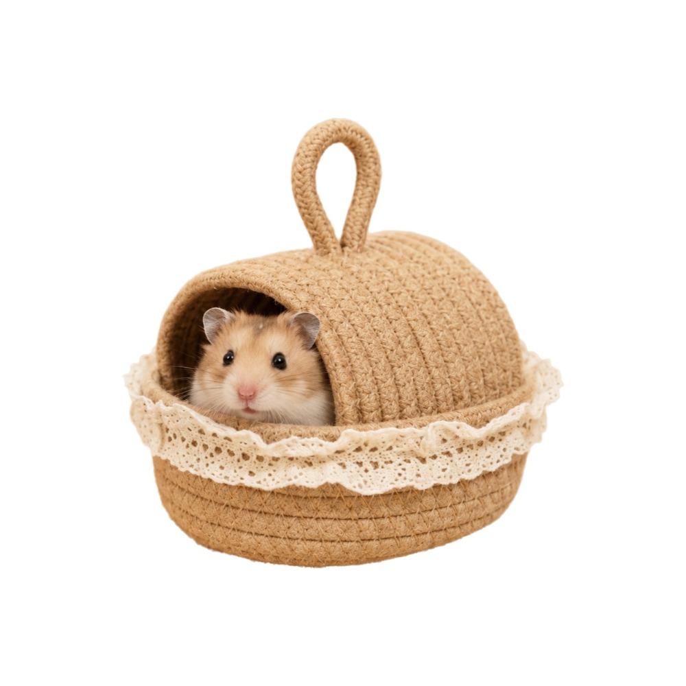 Scratch Resistant Weave Hamster Nest Wear Resistant Hamster Cage Guinea Pig Tunnel Rest Shelter