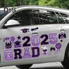 2025 Graduation Car Magnets Congrats Grad Magnetic Stickers Set Graduation Party Decor Magnets for Cars Fridge Garage Mailbox