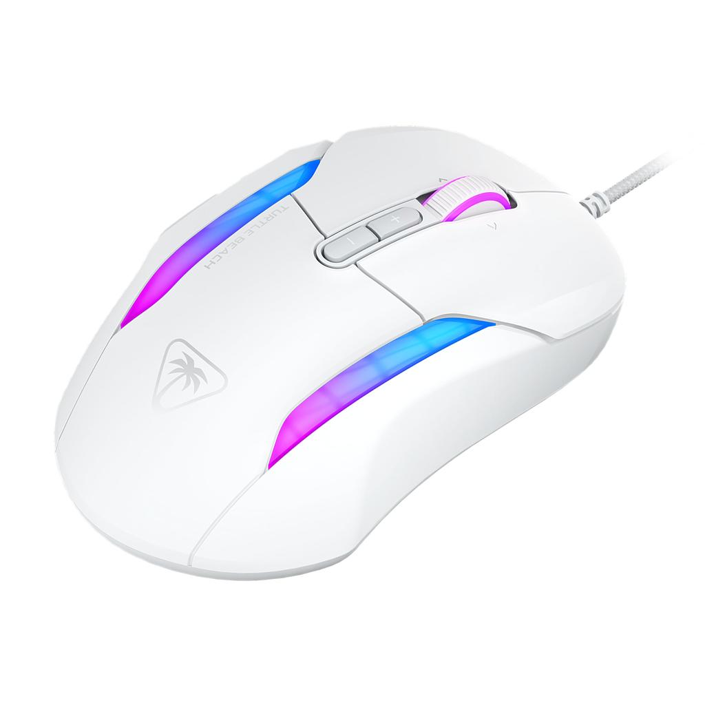 Игровая мышь TURTLE BEACH Kone II белая проводная USB 26K DPI сенсор 650IPS совместимая с несколькими кнопками макрофункция чехол держатель эргономичный дизайн