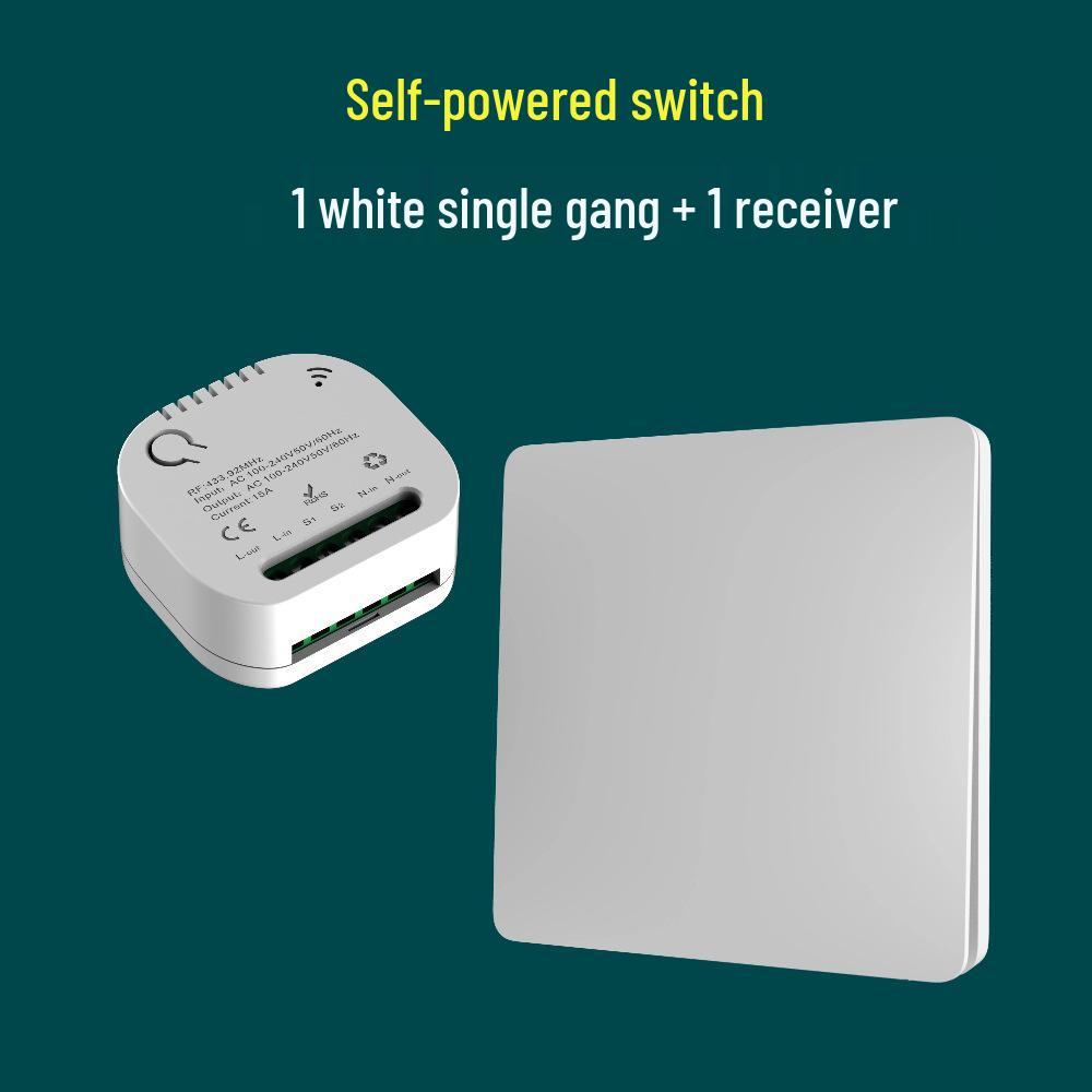 Беспроводной выключатель света с большой кнопкой, самопитанием - Не требует проводки или батареек