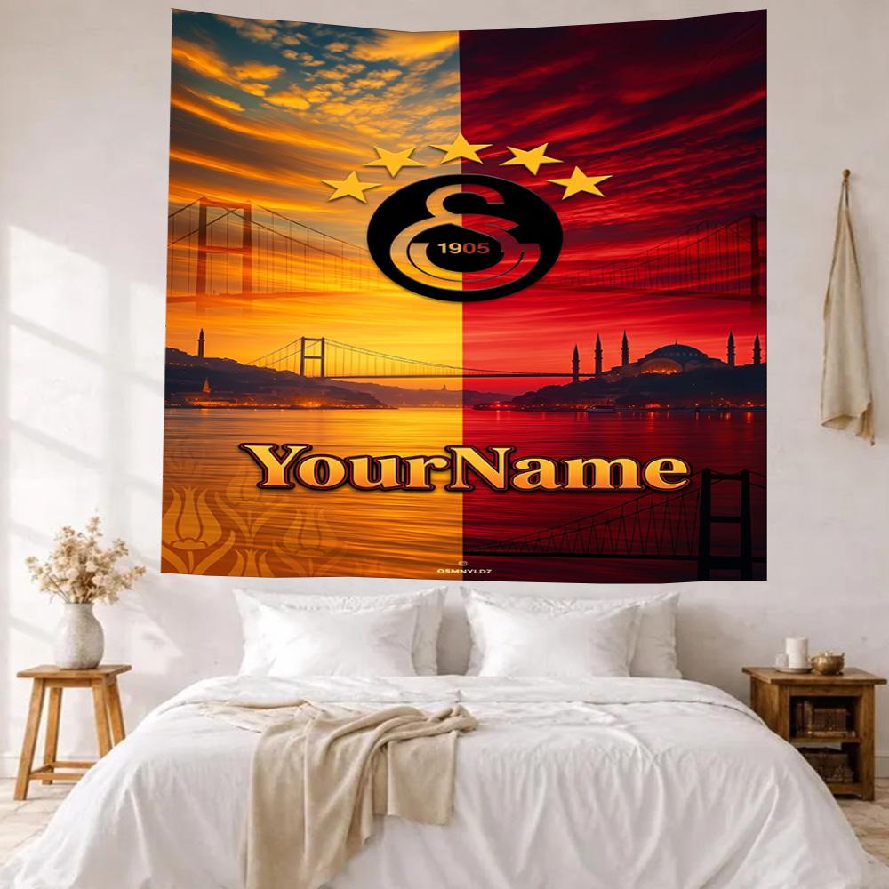 Galatasaray Custom Your Name Wall Decor Tapestry Art For Pet Memorial Birthdaywedding Party Backdrop Family Gift