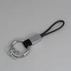 Custom Name Metal Keychain Suede Leather Retro Personalized Key Chain Ring for Men Women Lanyard Cotton Rope Strap Keyring Gift