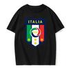 Летняя новая мужская футболка с круглым вырезом и короткими рукавами с изображением итальянского флага, персонализированная хип-хоп унисекс, модная повседневная футболка