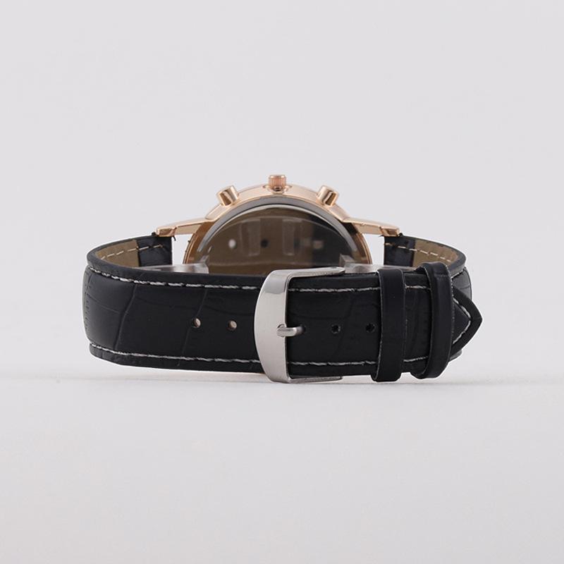 Экспорт спортивных мужских часов, мужских, с тремя глазами, циферблат, повседневные, поясные, кварцевые часы, обработка, настройка