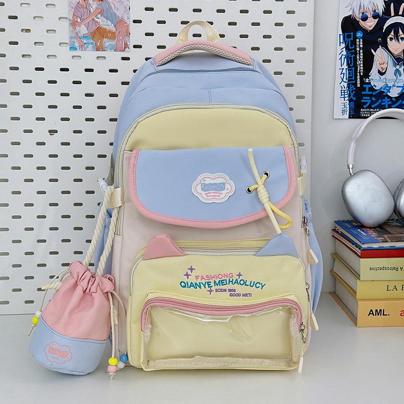 Милый колледж Гаоянь, маленький стиль, свежая и прозрачная сумка-боли, школьный рюкзак большой вместимости для старшеклассника, рюкзак для старшеклассника