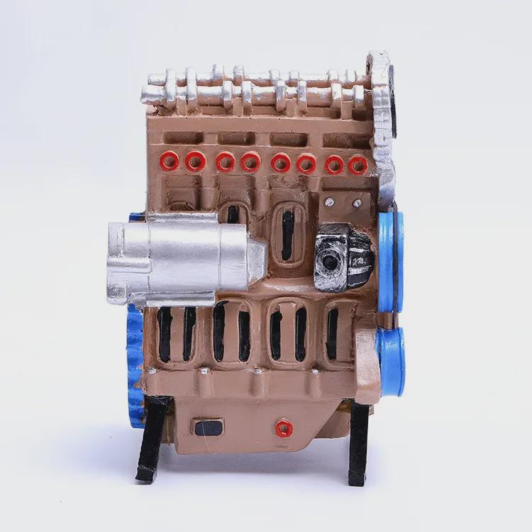 Классическая модель двигателя из смолы: Креативный домашний и офисный орнамент