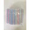 Yamato Bussan Straws, White, Pink, and Blue, 21cm, Bendable Colored Straws, No Bag (N), Commercial Use, 500 Straws