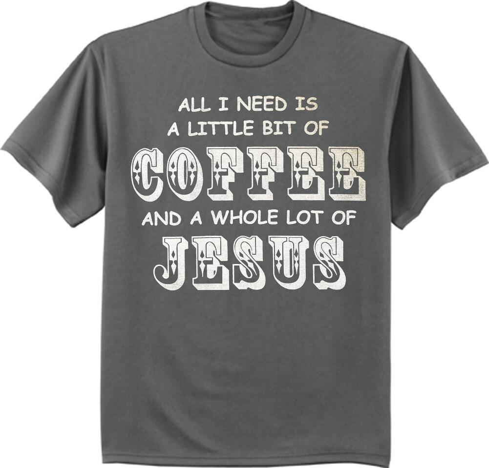 Funny Coffee Jesus Christian T-shirt Mens Graphic Tee