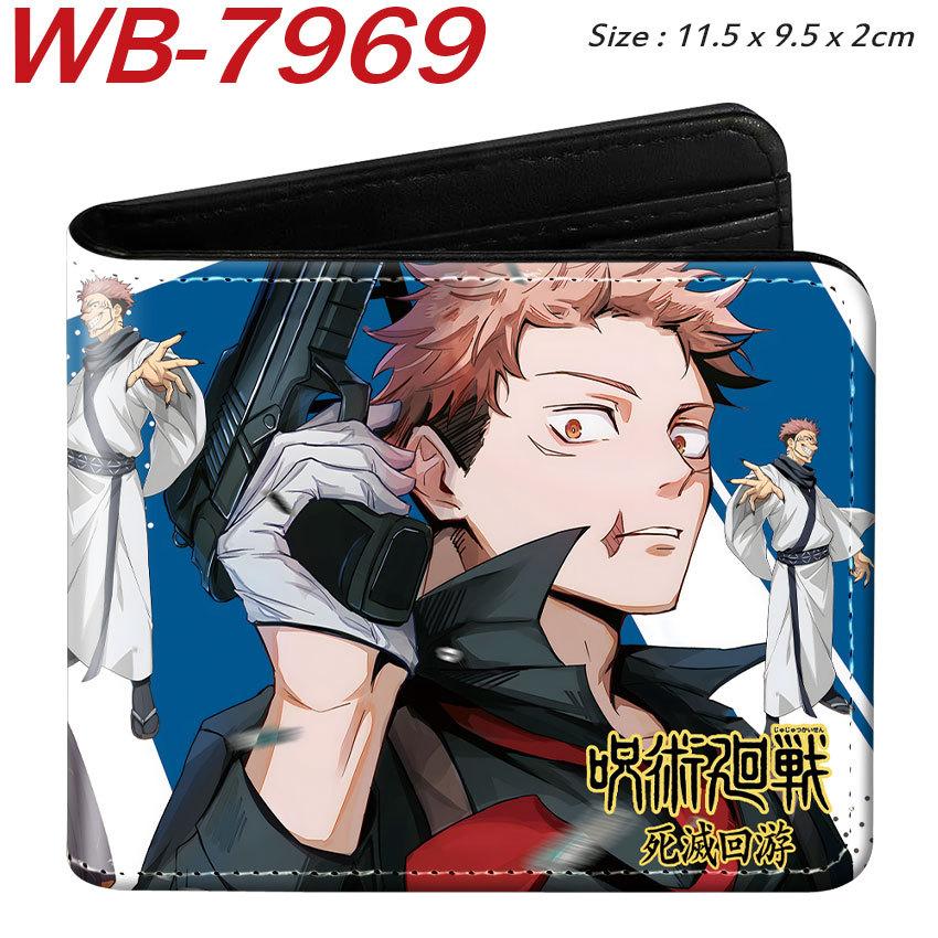 Jujutsu Kaisen Anime Wallet Printed Leather Purse Large Capacity Wear-Resistant Short Folded Coin Purse for Students 1pcs