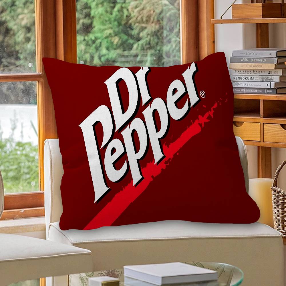 Подушка с логотипом D-Dr Peppers Подарки Мебель для дома и офиса Спальня Диван Автомобильная подушка Чехол 45x45 см