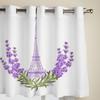 Эйфелева башня с цветами лаванды, роскошные оконные занавески для гостиной, спальни, домашний декор, кухонные занавески для окон