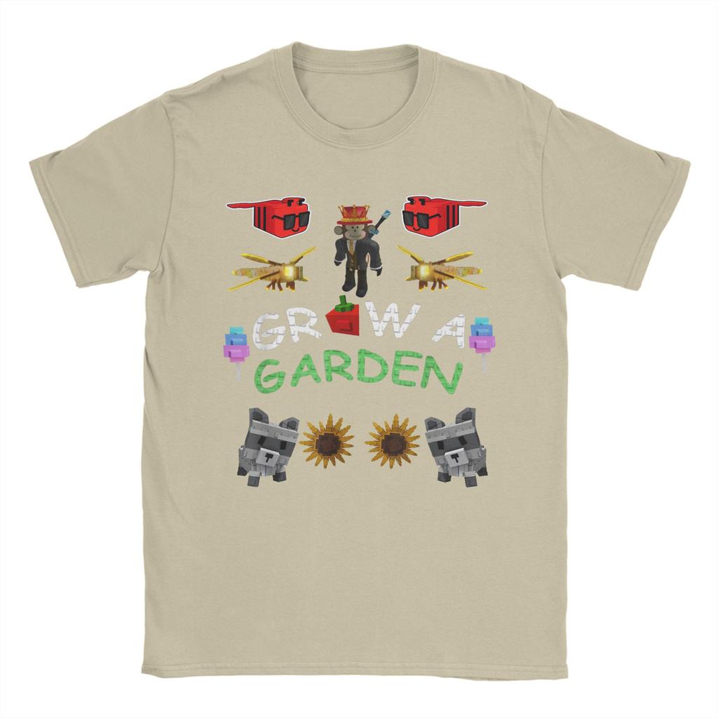 Удивительная футболка для фанатов игры Grow a Garden, мужская футболка с круглым вырезом, 100% хлопок, футболка с коротким рукавом, летняя одежда