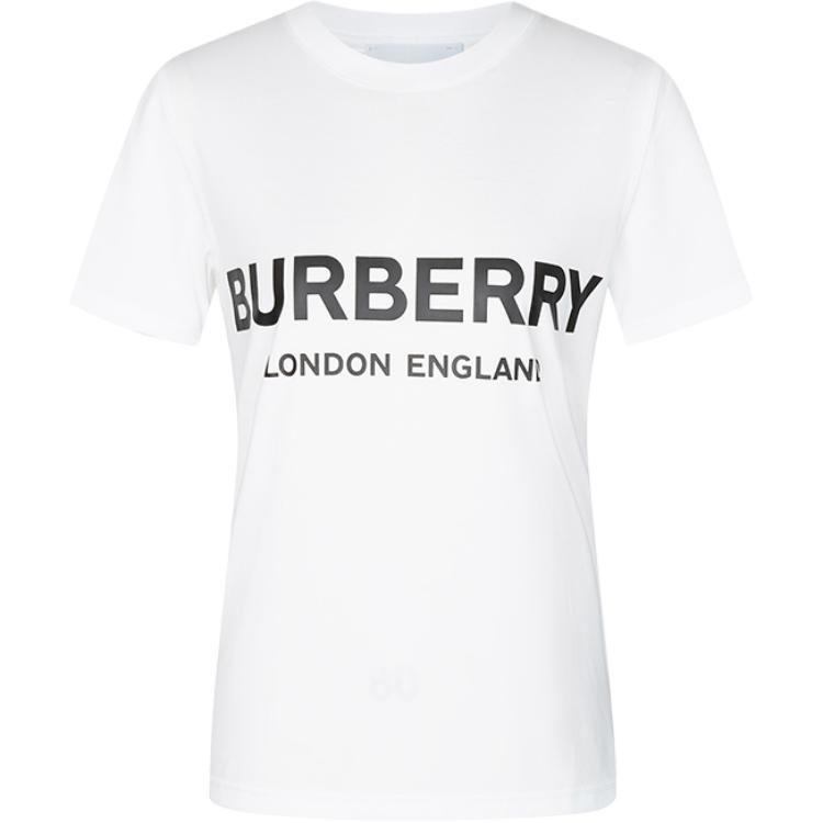 Burberry Б/у футболка с принтом логотипа, 2000-е, с круглым вырезом 80088941