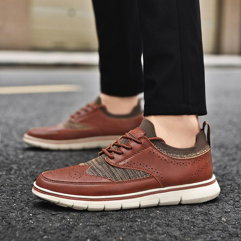 2024 Мода Лето Мужская Повседневная Мода Дышащие Брендовые Кожаные Туфли Рубашки Спорт Роскошь Туфли Лоферы Оксфорды Обувь для Вождения