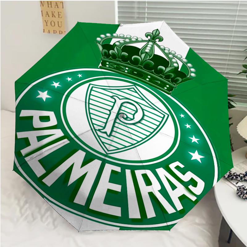Автоматический зонт с принтом логотипа SE Palmeiras, 8 спиц, железный каркас, пластиковая ручка, подходит для путешествий на открытом воздухе и на каждый день, идеальный подарок