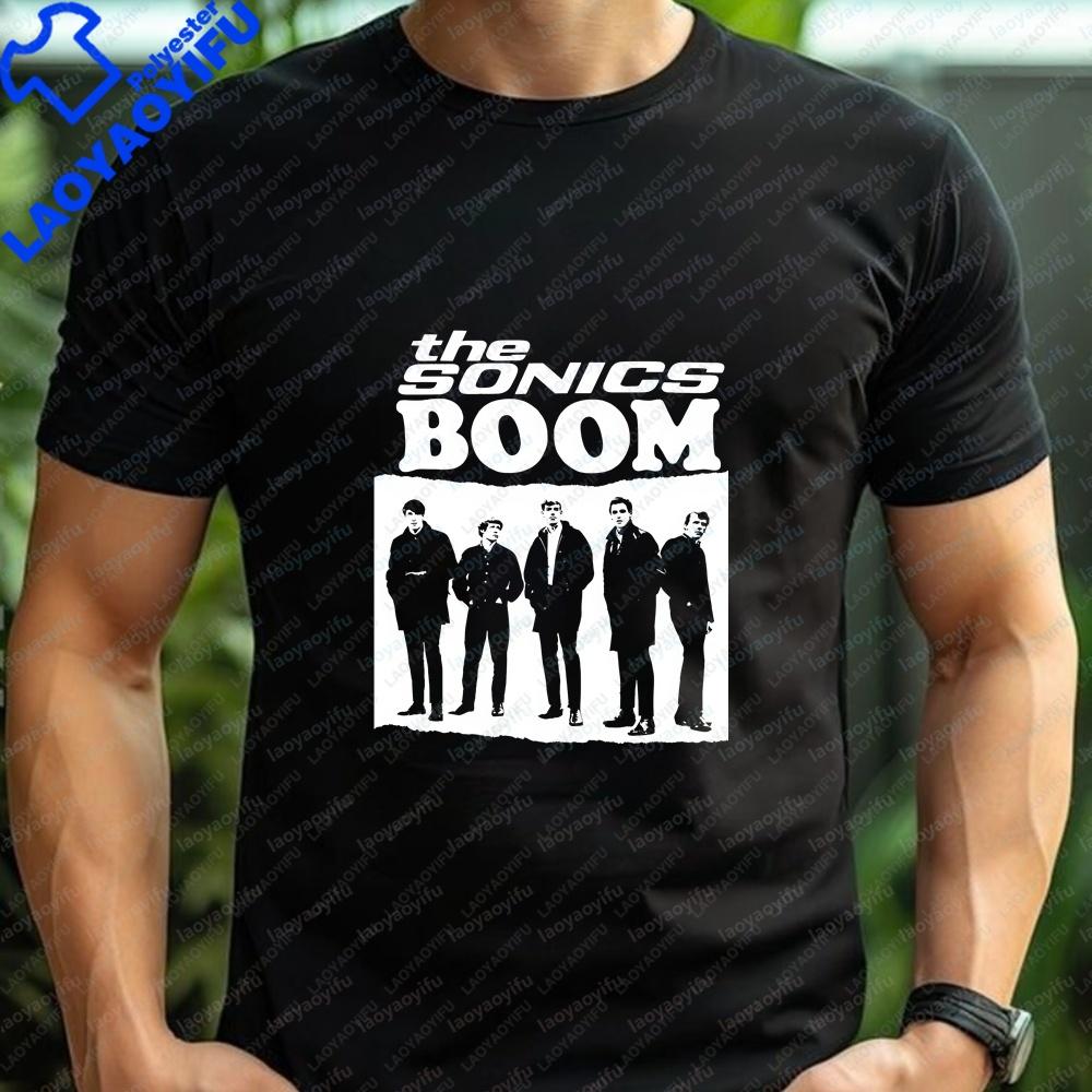 Streetwear Retro The Sonics Rock Band Fashion ShortSleeved Unisexs And Unisexs Universal RoundNeck Comfortable TShirt