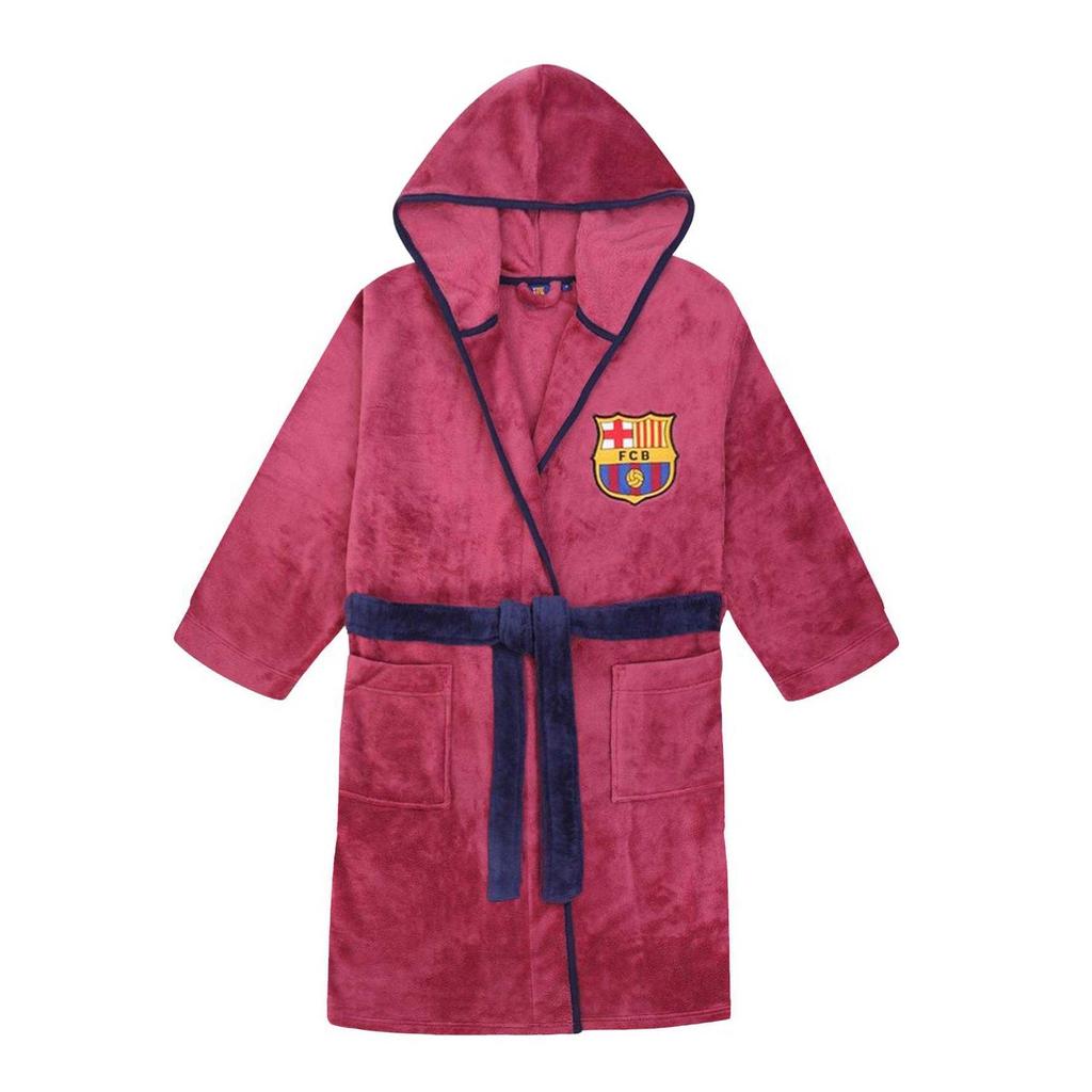 FC Barcelona Boys Crest Fleece Dressing Gown
