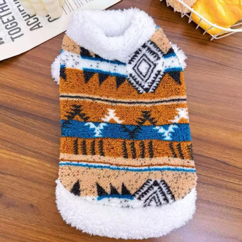 Warm Pet Vest Large Dogs Cats Thick Fleece Lined Winter Coat Golden Retriever Corgi Bichon Teddy
