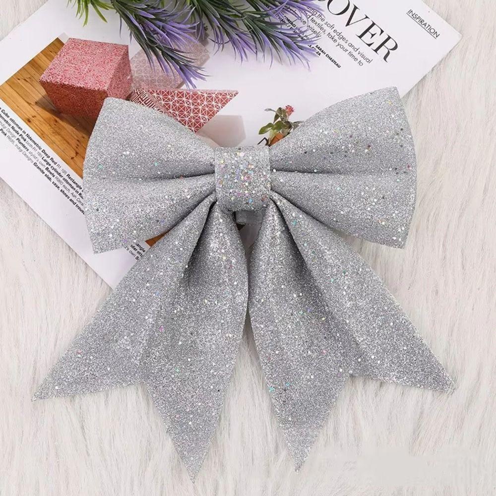 2Pcs Creative Xmas Tree Bowknot Ornaments 3D Christmas Bow Decorations Hanging Ornaments
