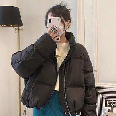 Осенне-зимняя куртка больших размеров для женщин, свободная, утепленная, с подкладкой, повседневная, удобная, с воротником-стойкой, теплая верхняя одежда