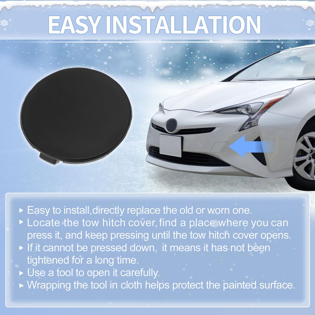 UXCELL Left Front Car Tow Hook Cover Cap for Toyota Prius 2004-2009 No.5212747010C0