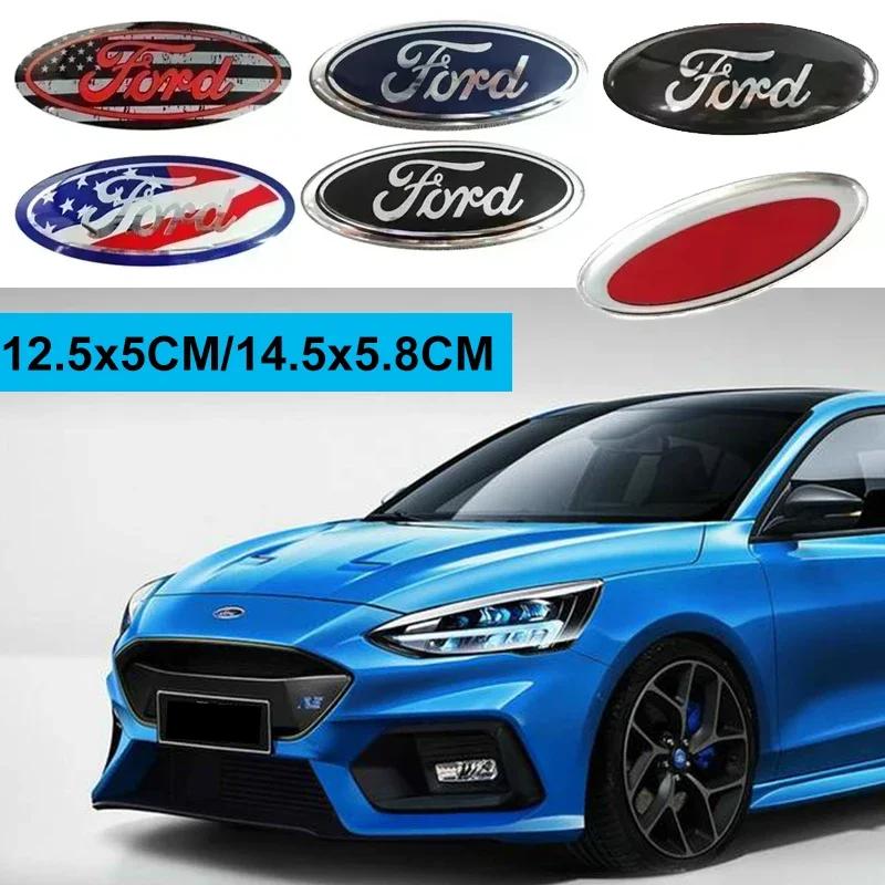 ABS for Ford Escape Kuga Fiesta Ranger Mondeo Fusion Edge Focus Mustang Car Front Logo Rear Trunk Emblem Sticker Accessories DOQQ1