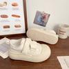 Cream Velcro Female Ugly Cute Autumn New Chic Niche Big Head Board Shoes Platform Bread Shoes