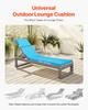 VEVOR Chaise Lounge Cushion, 183x53.3x9.8 cm, Set of 2 Outdoor Lounge Chair Cushions, Waterproof & Fade-Resistant, Sun Lounger Cushions with Ties
