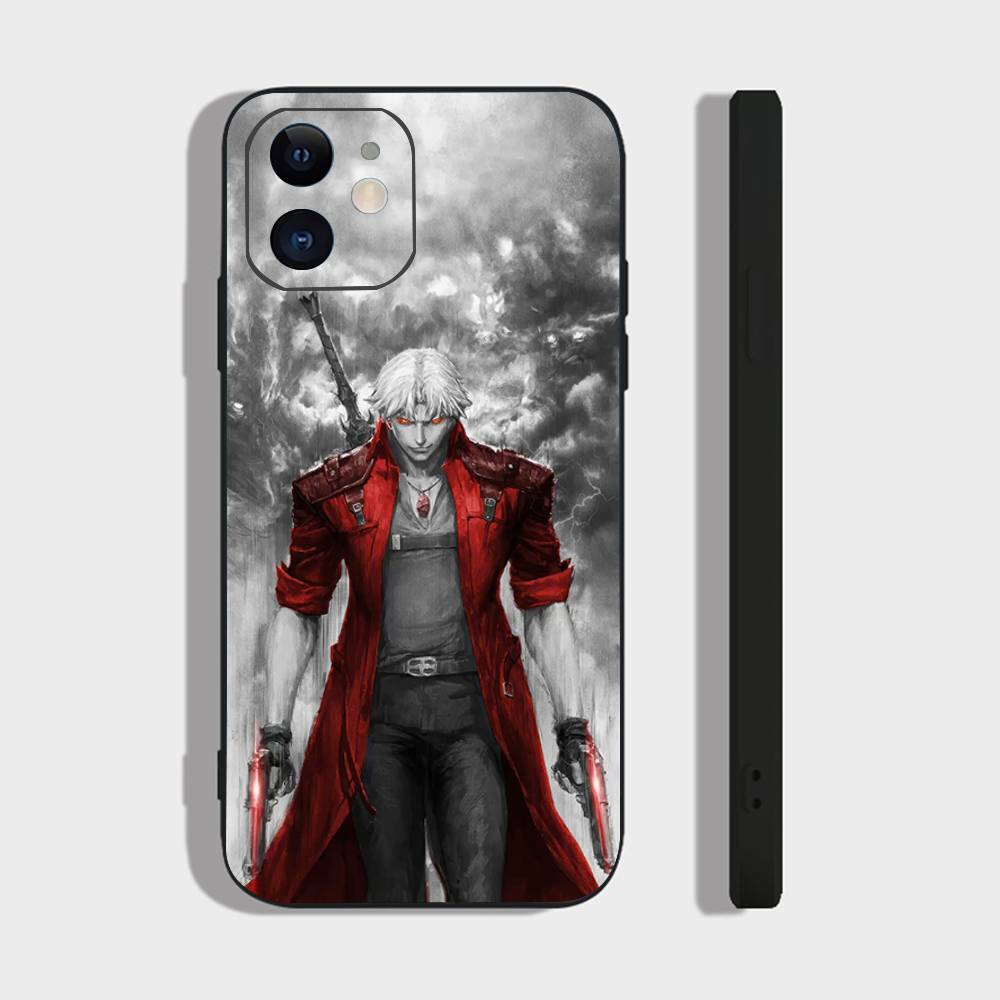 Анимация D-Devil M-MayCry-S Чехол для телефона Для IPhone 17 Air 16 15 14 13 Pro Max 11 12 Черный Силиконовый Чехол