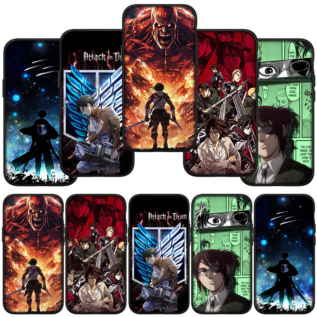 Чехол для i17 16 15 Xiaomi Poco F8 F7 F6 X7 X6 M8 C85 C75 C71 Redmi Note 14 13 12 11 Pro Max A3 A4 14C 13C 15C Эрен Йегер Аниме Леви Атака Титанов