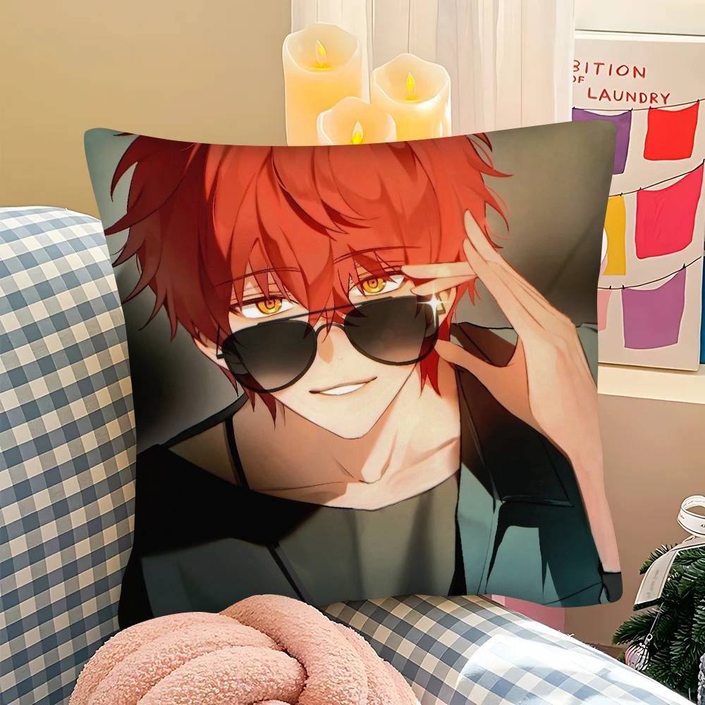 1 шт. Аниме Mystic Messenger Игровой Наволочка Модная Квадратная Наволочка Спальня Диван Комната Ins Декор Отдых