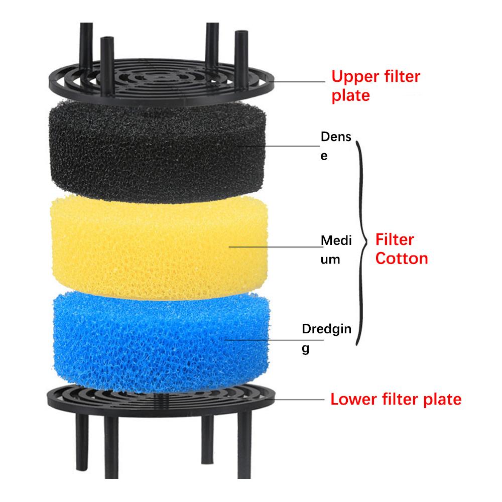 Трехслойный фильтр для аквариума, внешний фильтр-бочонок для аквариума, оксигенация, погружной фильтр, очиститель воды