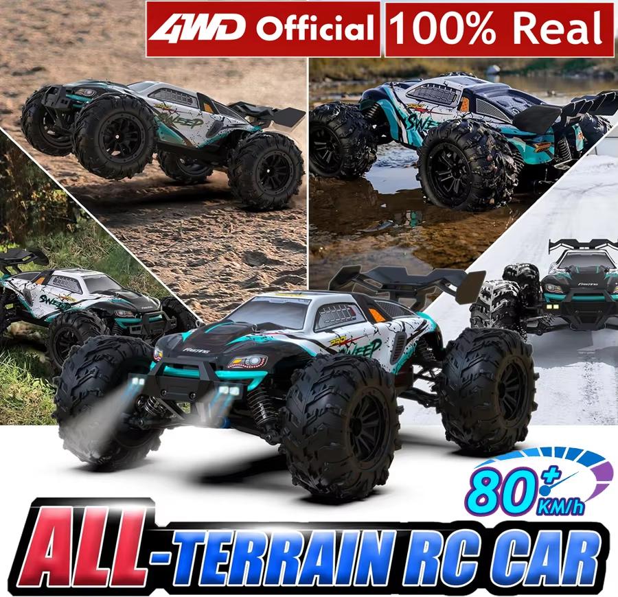 Новый 4WD High Toughness 80KM/H полноприводный радиоуправляемый автомобиль Off-road 4x4 RC 1:16 полномасштабных высокоскоростных гоночных машин Big Foot Fast Drift, детский подарок