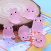 Luminous Mini Resin Pig Car Dashboard Toys Dolls Figures Home Garden Decoration Cartoon Color Chick Cute Car Ornaments Gifts