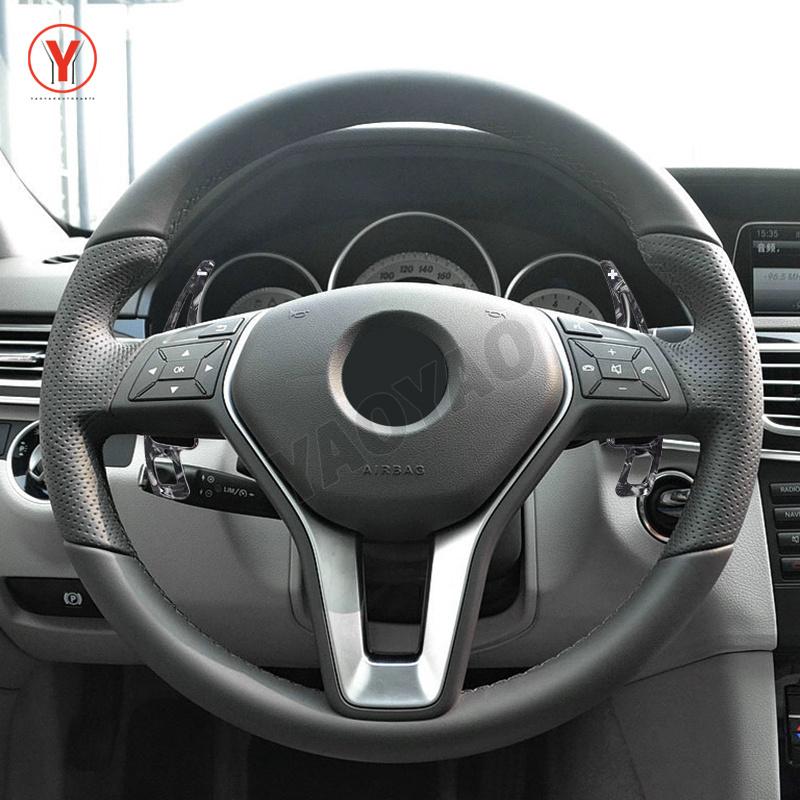 Для Mercedes Benz A B M E Класса W176 W212 W246 GLK SLK CLA GLA Удлинители подрулевых лепестков переключения передач из углеродного волокна
