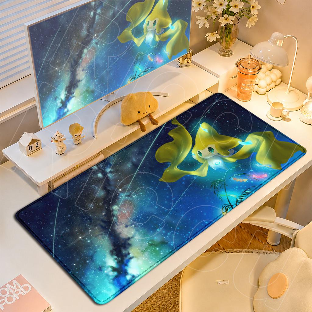 Locking Edge Notebook Keyboard Gaming Mat Mouse Pad Cute PJirachi Pattern Anime Mauspad Xxl Computer Office Accessories