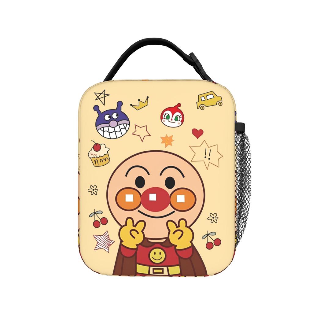 Изолированная сумка-ланчбокс Anpanman, большая вместимость, с персонажами Baikinman, Dokinchan, Horaman, Melon girl, многоразовая термосумка, сумка-тоут, ланч-бокс