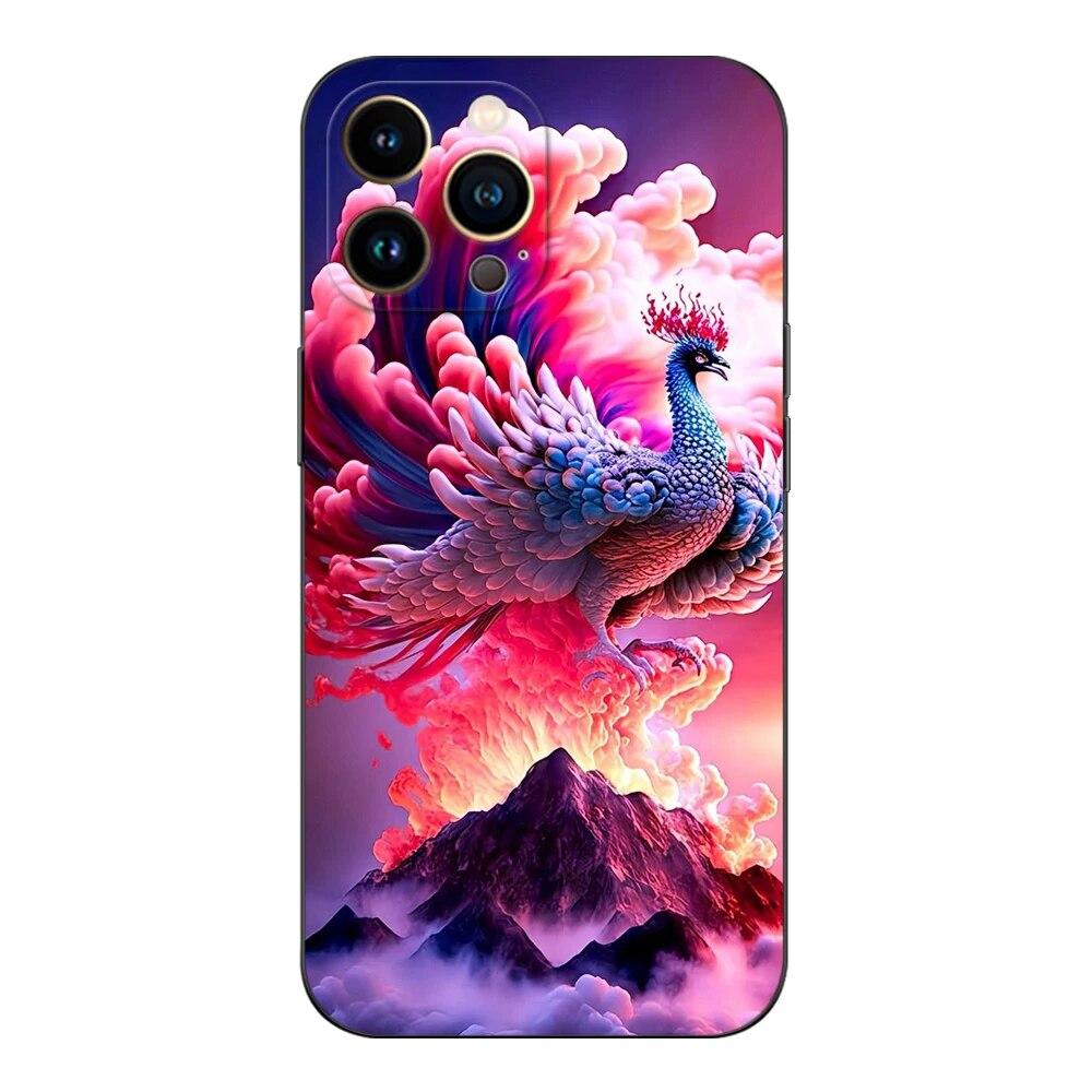 Чехол для телефона «Феникс» для iPhone Samsung Galaxy Redmi Xiaomi Oppo OnePlus Note SA 7 8 9 10 11 12 13 14 20 21 22 23 53 54 Pro Max Plus Ultra TPU Soft