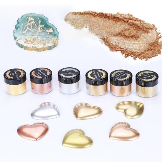 1 коробка, металлический порошок, украшение для дизайна ногтей ручной работы, форма для эпоксидной смолы «сделай сам», краска для ногтей, твердый пигмент, художественные ремесла, инструменты для изготовления ювелирных изделий