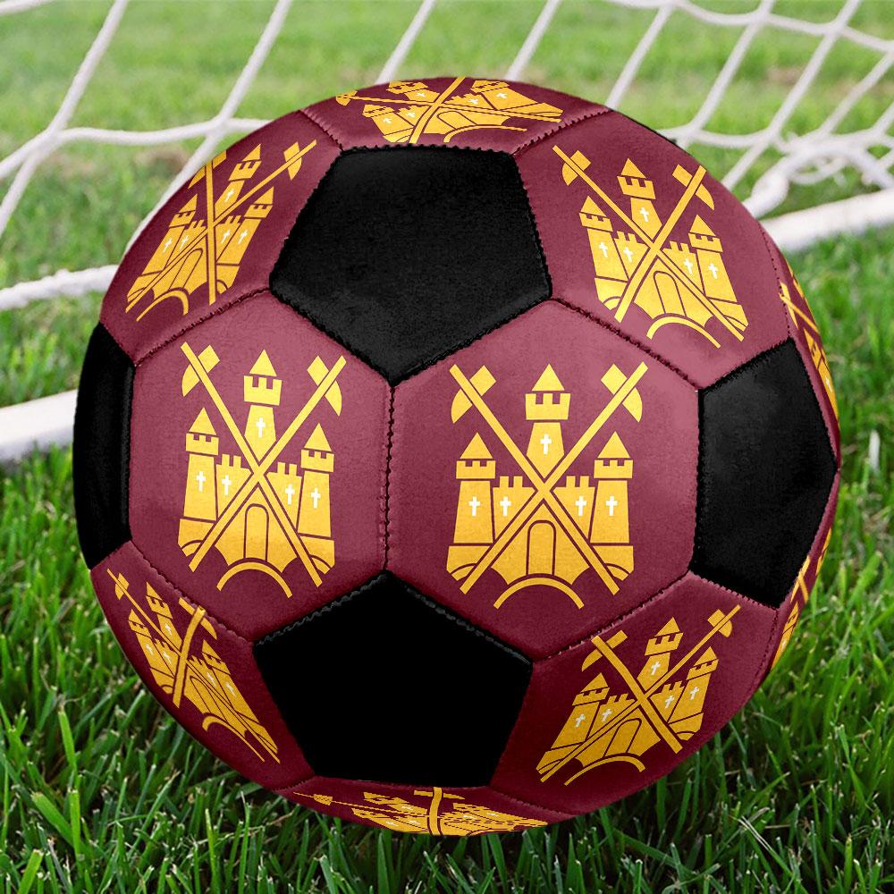 Футбольный мяч West Ham Размер 5 Цветной Машинная строчка ПВХ Готов к соревнованиям Прочный Высокий отскок