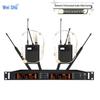 Weishu DC-13-2T Беспроводная UHF микрофонная система с двумя гарнитурами (Китайская версия)