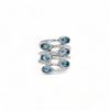 Multi-Gemstone Spiral Ring: 925 Sterling Silver, Amethyst Garnet Peridot Citrine