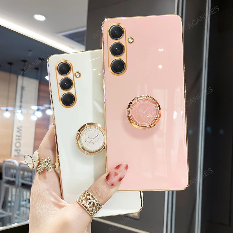 A 55 35 25 15 05S Роскошный чехол-подставка с кольцом-держателем для Samsung Galaxy A55 A35 A25 A15 A05S 4G 5G 2024 Силиконовая задняя крышка